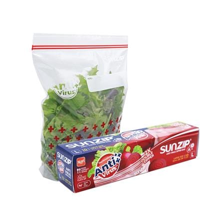ถุงซิป SUNZIP ANTI VIRUS L 25.4 ซม.x28 ซม._1