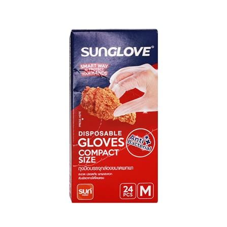 ถุงมือครัว HDPE ANTI BAC M SUN GLOVE 24ชิ้น_2