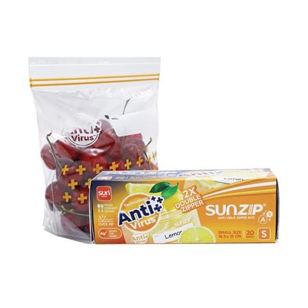 ถุงซิป SUNZIP ANTI VIRUS S 16.5 ซม.x15 ซม._0