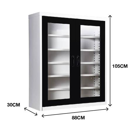 ตู้วางรองเท้า 20-32 คู่ KIOSK MAX-033 BL สีขาว/ดำ_3