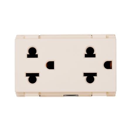 เต้ารับคู่ 3 ขา มีม่านนิรภัย HACO QX W8416V2-STP 16 แอมป์ 250 โวลต์_0