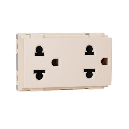 เต้ารับคู่ 3 ขา มีม่านนิรภัย HACO QX W8416V2-STP 16 แอมป์ 250 โวลต์_1