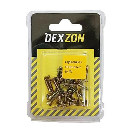 สกรูปลายสว่าน DEXZON TF 6x3/4 นิ้ว 30 ชิ้น_1