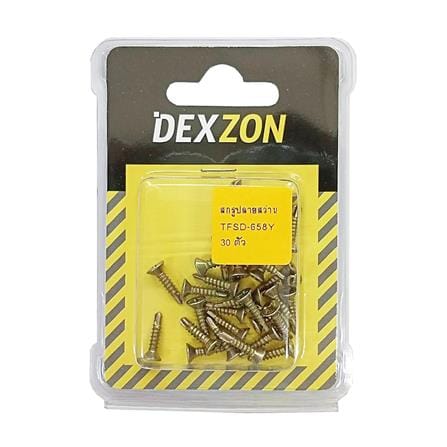 สกรูปลายสว่าน DEXZON TF 6x5/8 นิ้ว 30 ชิ้น_1