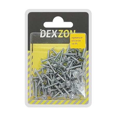 สกรูปลายสว่านหัวเวเฟอร์ DEXZON 8X1 นิ้ว 100 ชิ้น_1