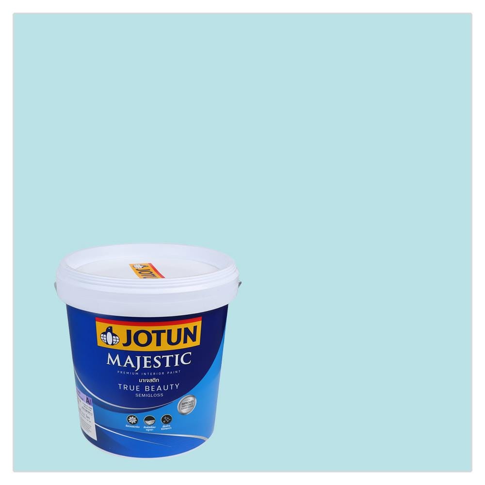 สีน้ำทาภายใน ชนิดกึ่งเงา JOTUN MAJESTIC TRUE BEAUTY BASE A 5136 สี ICE TURQUOISE 9 ลิตร