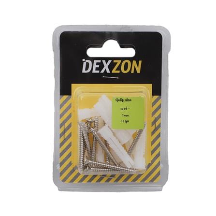 พุกอิฐบล็อกพร้อมสกรู DEXZON HNA-7 7 นิ้ว 10 ตัว_1