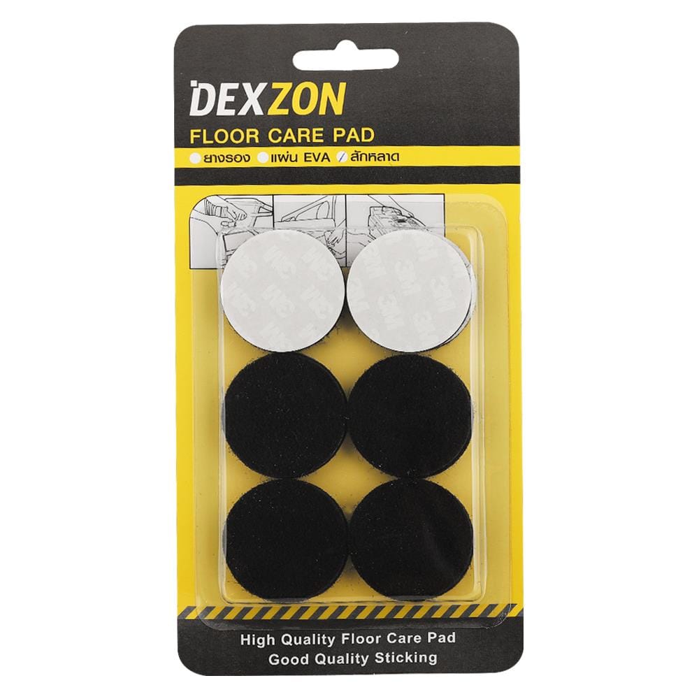 สักหลาดกลม DEXZON 35X3 มม. สีดำ 12 ชิ้น