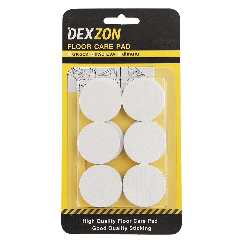 แผ่น EVA กลม DEXZON 35X3 มม. สีขาว 12 ชิ้น