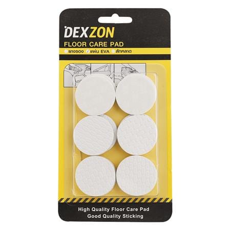 แผ่น EVA กลม DEXZON 35X3 มม. สีขาว 12 ชิ้น_1