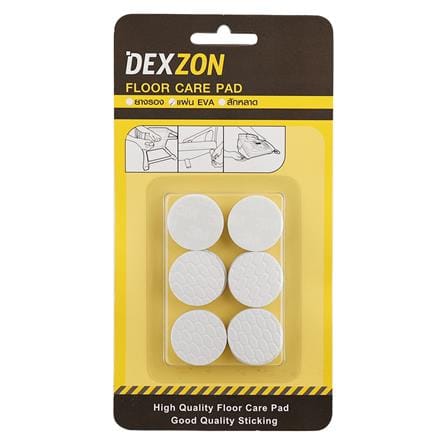 แผ่น EVA กลม DEXZON 25X3 มม. สีขาว 12 ชิ้น_1