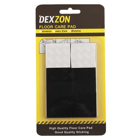 สักหลาดเหลี่ยม DEXZON 35X3 มม. สีดำ 12 ชิ้น_1