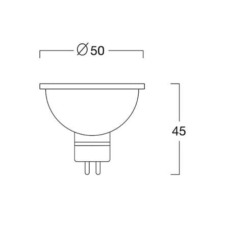หลอด LED L&E MR16 6 วัตต์ WARMWHITE 36 BEAM ANGLE GU5.3_6