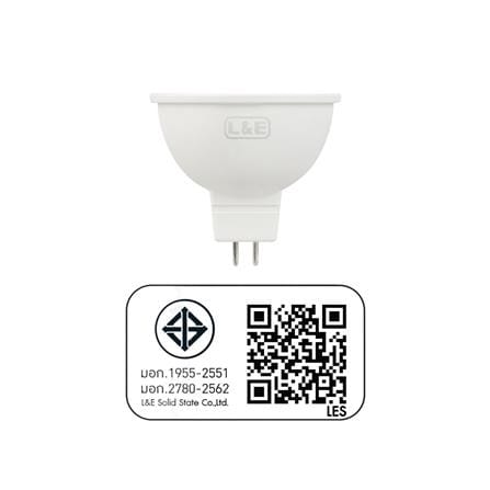 หลอด LED L&E MR16 6 วัตต์ WARMWHITE 60 BEAM ANGLE GU5.3_6