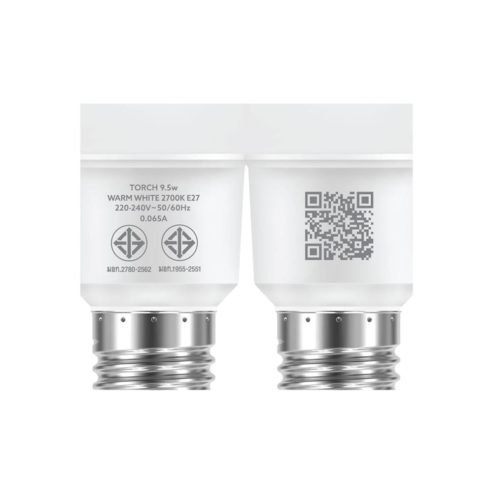 หลอด LED LAMPTAN TORCH 9.5 วัตต์ WARMWHITE E27