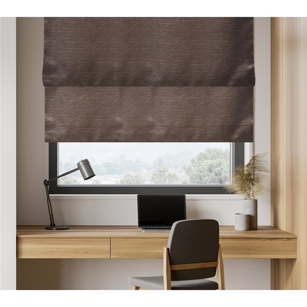 ผ้าม่านพับ HOME LIVING STYLE LACIA UV 100x160 ซม. สีน้ำตาล