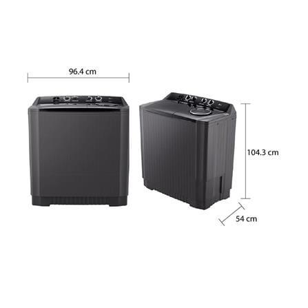เครื่องซักผ้า 2 ถัง LG TT18NAPG 18 กก. สีดำ_6