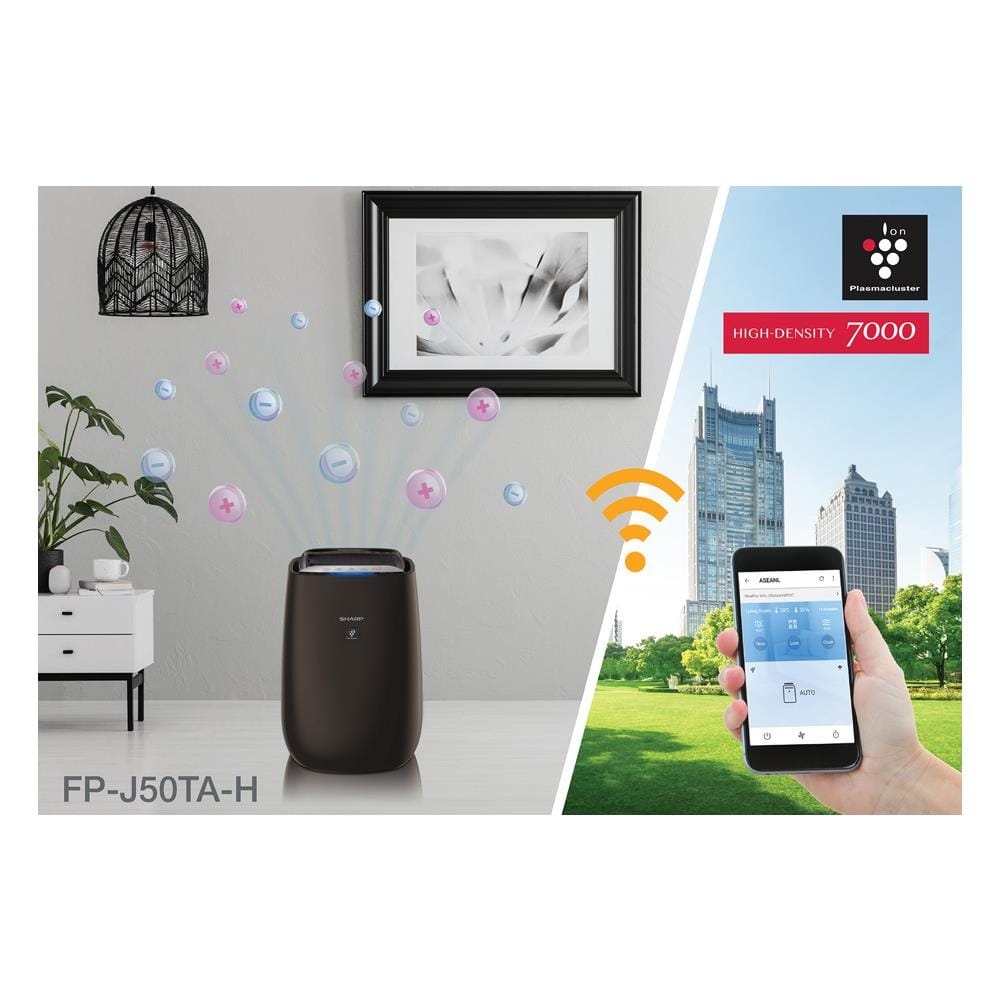 เครื่องฟอกอากาศ 40 ตร.ม. SHARP FP-J50TA-H สีดำ