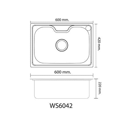 ซิงค์ฝัง 1หลุม LTP LSN6042 สเตนเลส_3