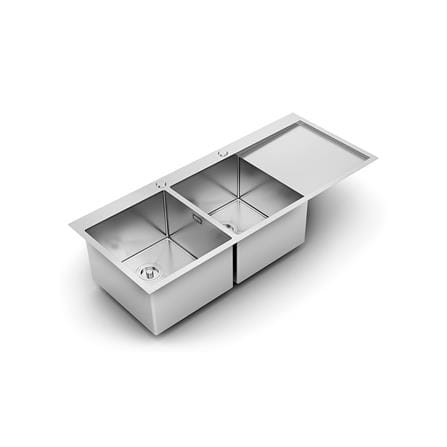 ซิงค์ฝัง 2หลุม 1ที่พัก LTP DT12050 สเตนเลส_1