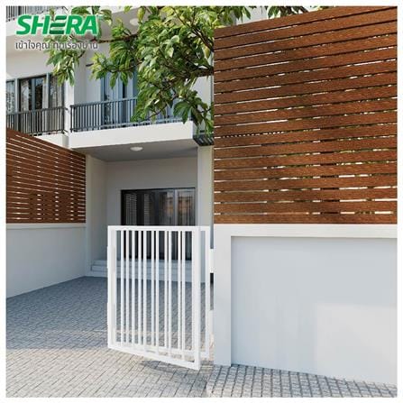 ไม้ระแนง SHERA ลายเสี้ยน 0.8X7.5X300 ซม. สีไม้สักทองดำ_3