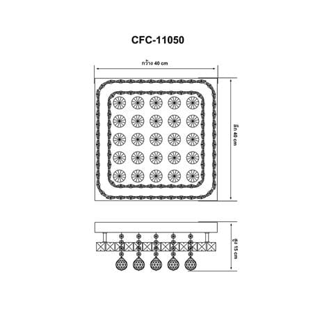ไฟถาด LED EVL CFC-11050 48 วัตต์ DAYLIGHT/COOL WHITE/WARM WHITE สีใส/เงิน 1 หัว_3