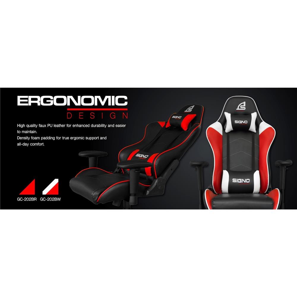 D.I.Y. เก้าอี้เกมมิ่ง SIGNO BAROCK GC-202BR สีดำ/แดง
