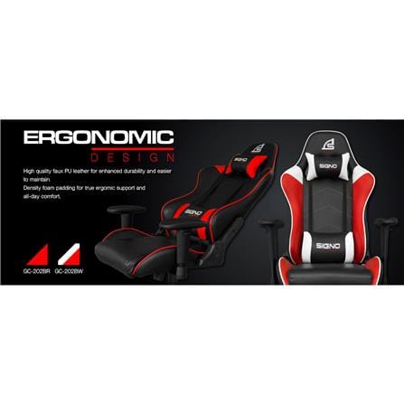 D.I.Y. เก้าอี้เกมมิ่ง SIGNO BAROCK GC-202BR สีดำ/แดง_4