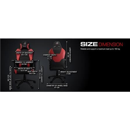 D.I.Y. เก้าอี้เกมมิ่ง SIGNO BRANCO GC-207BLK สีดำ_13