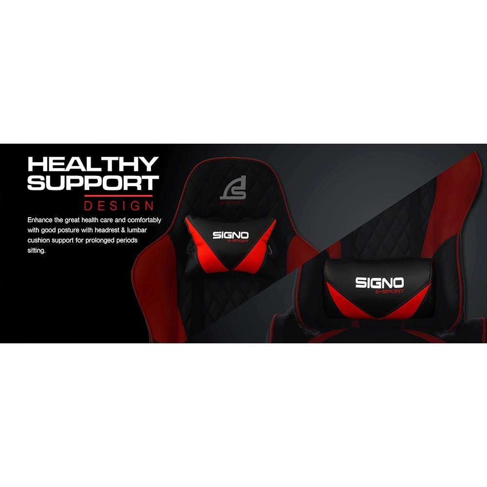 D.I.Y. เก้าอี้เกมมิ่ง SIGNO BAROCCO GC-203BR สีดำ/แดง