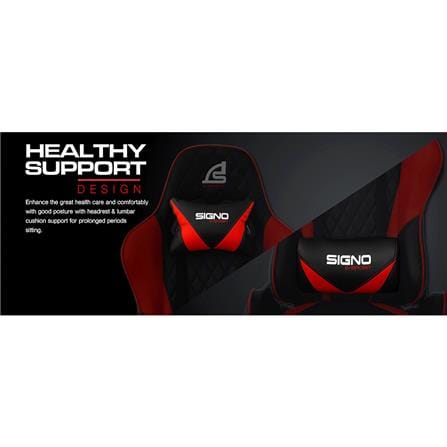 D.I.Y. เก้าอี้เกมมิ่ง SIGNO BAROCCO GC-203BR สีดำ/แดง_10