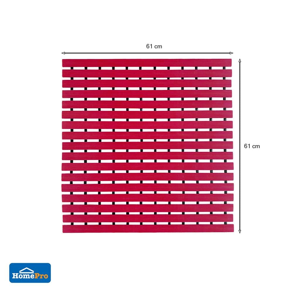 แผ่นกันลื่น HOME LIVING STYLE CARLIN 61X61 ซม. สีแดง