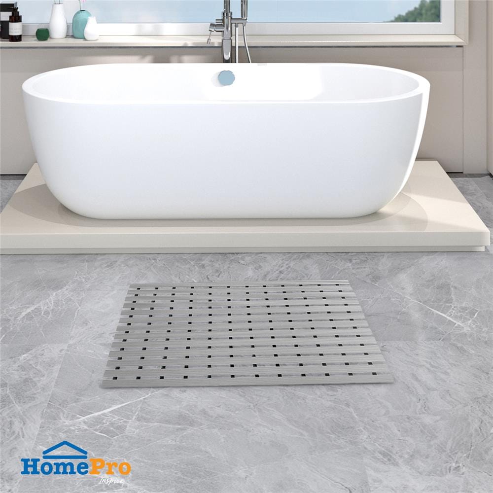 แผ่นกันลื่น HOME LIVING STYLE CARLIN 46X61 ซม. สีเทา