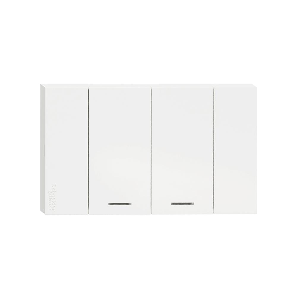 ชุดสวิตช์ทางเดียว 2 ช่อง SCHNEIDER  A7032F_WH สีขาว
