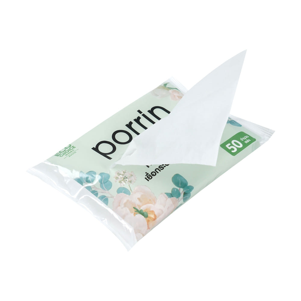 กระดาษเช็ดหน้าPORRIN POCKET PACK 50 แผ่น แพ็ค 6