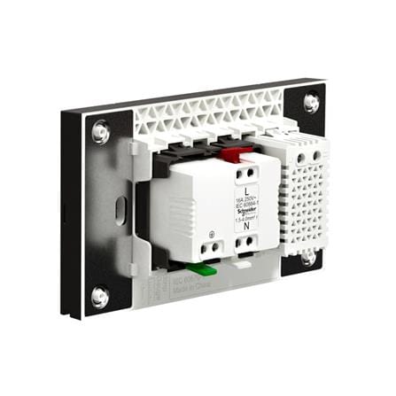 ชุดเต้ารับเดี่ยว 3 ขา + USB 1 ช่อง SCHNEIDER A70426USB_UST_BK สีดำ_1