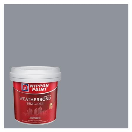 สีน้ำทาภายนอก NIPPON PAINT WEATHERBOND สี LIBERTY GRAY #NPN1990P กึ่งเงา 9 ลิตร_0
