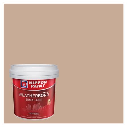 สีน้ำทาภายนอก NIPPON PAINT WEATHERBOND สี SOFT FUR #NPN1874T กึ่งเงา 9 ลิตร_0
