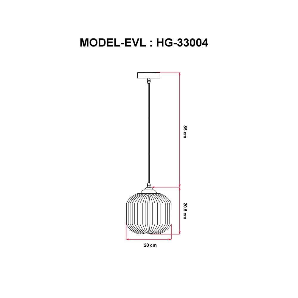 ไฟช่อ EVL HG-33004 ขาว/ดำ 1 หัว