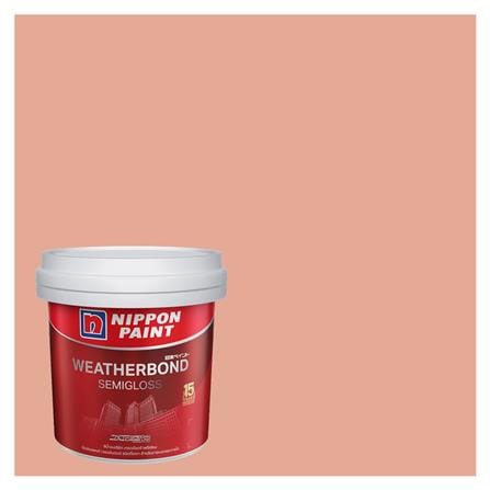 สีน้ำทาภายนอก NIPPON PAINT WEATHERBOND สี CLAY BUSHED #NPR1368P กึ่งเงา 9 ลิตร_0