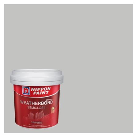 สีน้ำทาภายนอก NIPPON PAINT WEATHERBOND สี GRAY GLOVE #NPN1991P กึ่งเงา 9 ลิตร_0
