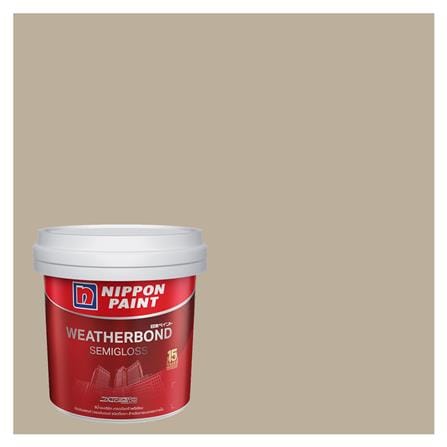 สีน้ำทาภายนอก NIPPON PAINT WEATHERBOND สี CURLING DARK #NPN1853T กึ่งเงา 9 ลิตร_0