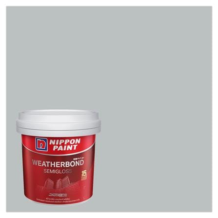 สีน้ำทาภายนอก NIPPON PAINT WEATHERBOND สี STILETTO GREY #NPN1992P กึ่งเงา 9 ลิตร_0