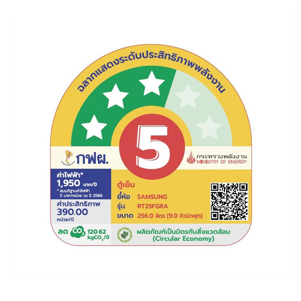 ตู้เย็น 2 ประตู SAMSUNG RT25FGRADB1/ST 9 คิว สี BLACK MATT