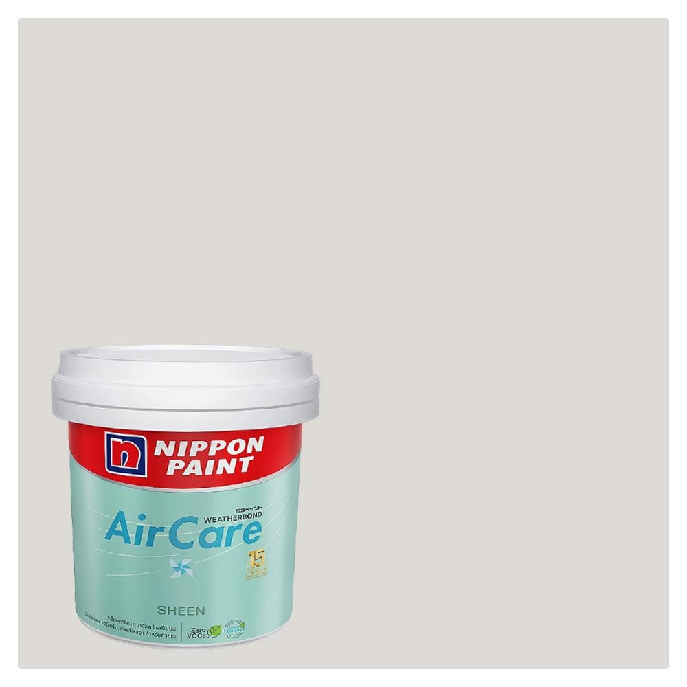 สีน้ำทาภายใน ชนิดเนียน NIPPON PAINT AIR CARE BASE A NPOW1086P สี GRAY DEW 9 ลิตร