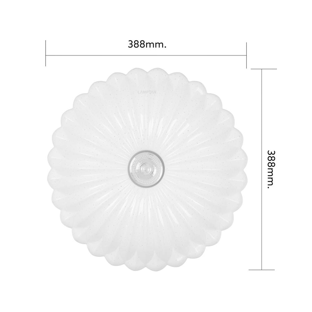 ไฟเพดาน LED LAMPTAN SUNFLOWER 15 นิ้ว 36 วัตต์ DAYLIGHT/COOL WHITE/WARM WHITE สีขาว