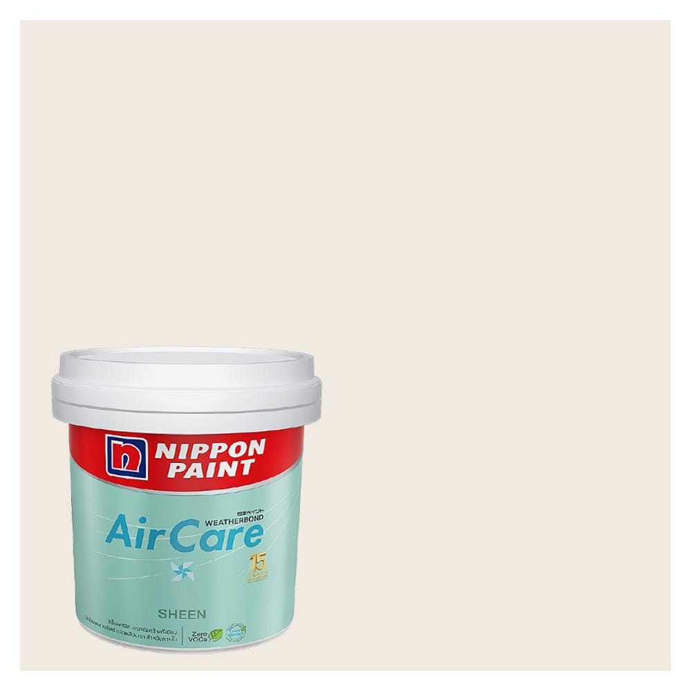 สีน้ำทาภายใน ชนิดเนียน NIPPON PAINT AIR CARE BASE A NPOW1004P สี WHITE LACE 9 ลิตร