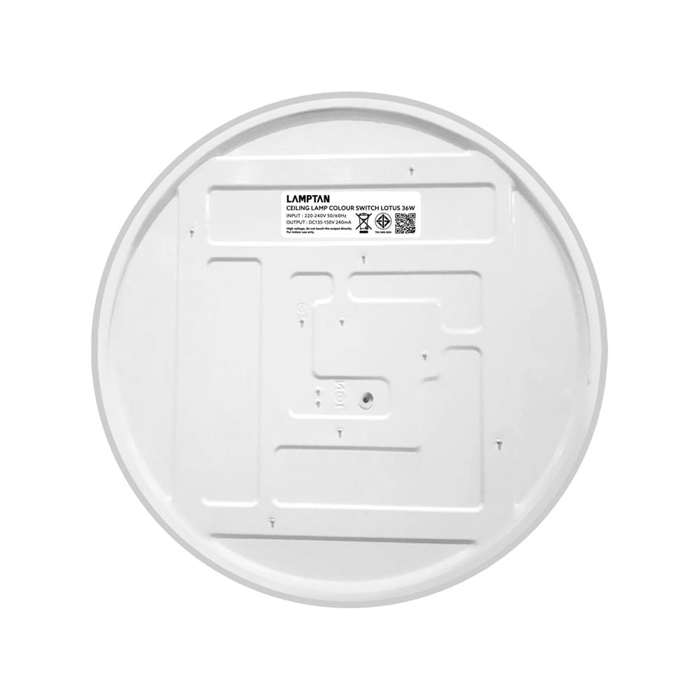 ไฟเพดาน LED LAMPTAN LOTUS 15.5 นิ้ว 36 วัตต์ DAYLIGHT/COOL WHITE/WARM WHITE สีขาว