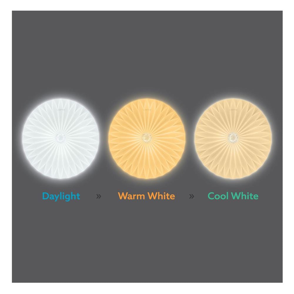 ไฟเพดาน LED LAMPTAN LOTUS 15.5 นิ้ว 36 วัตต์ DAYLIGHT/COOL WHITE/WARM WHITE สีขาว
