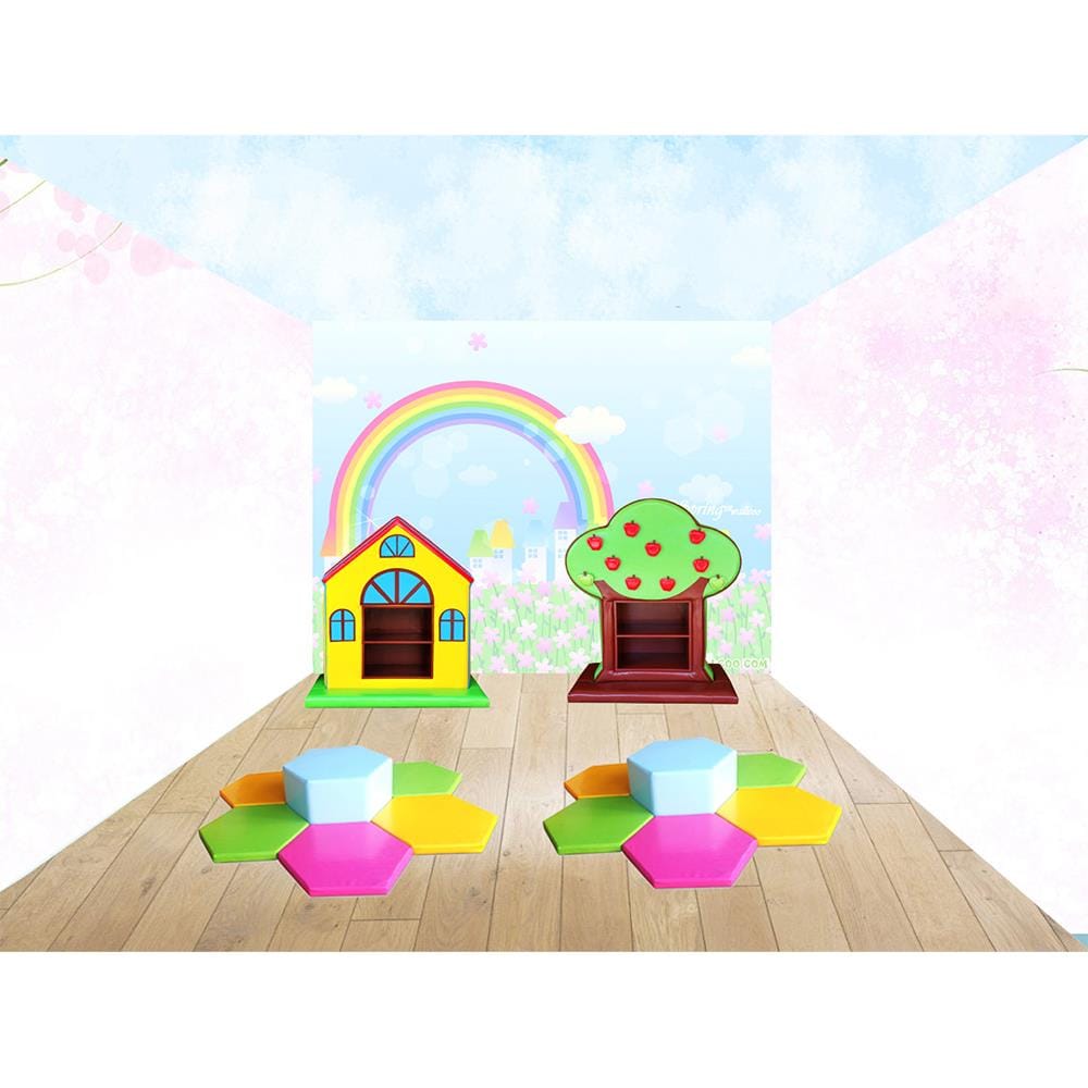 ชั้นวางของเด็กแบบตั้งพื้น PLAYSANOOK SWEET HOME สีเหลือง